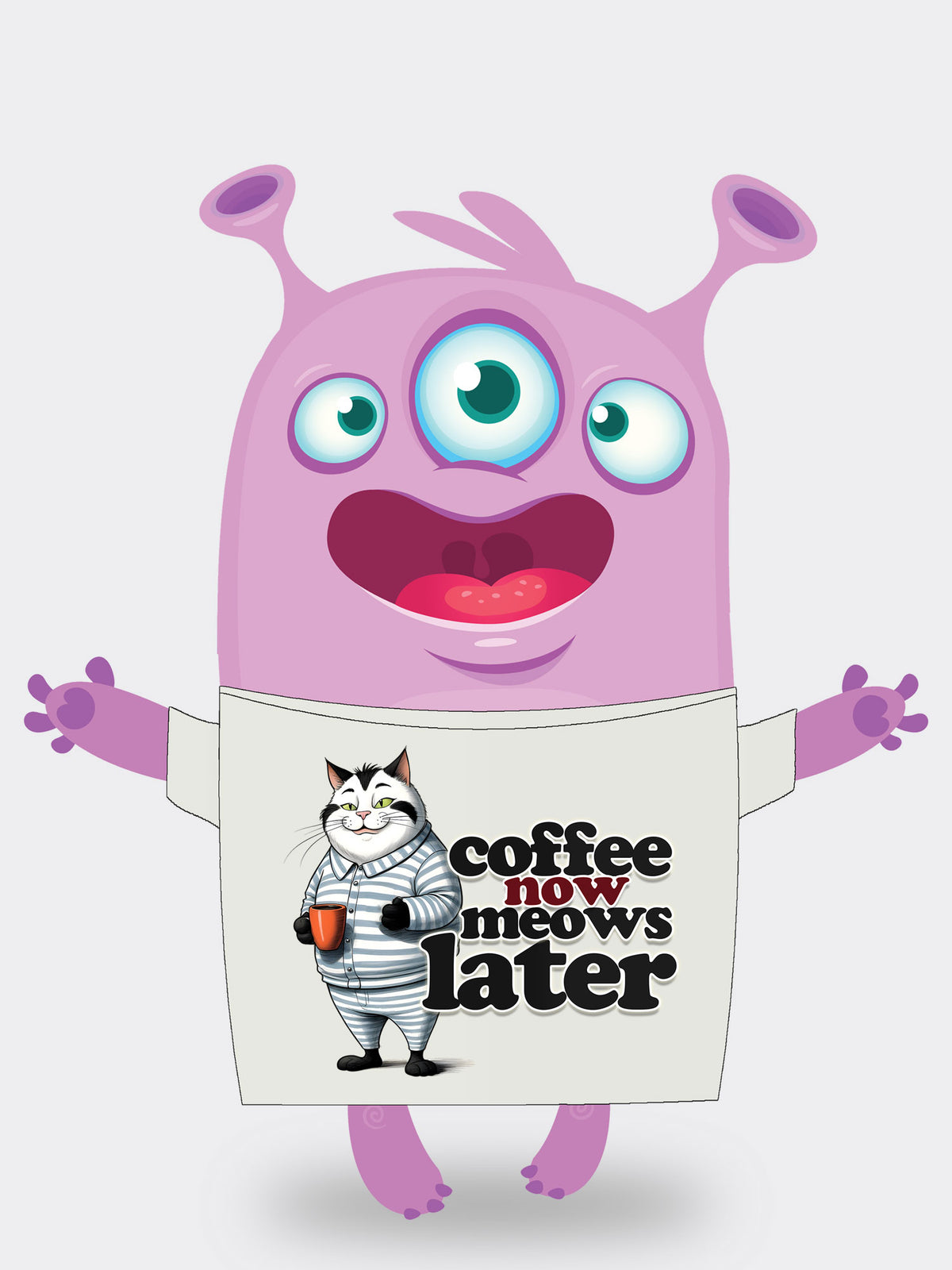 Coffee Now Meows Later Cotton Tee