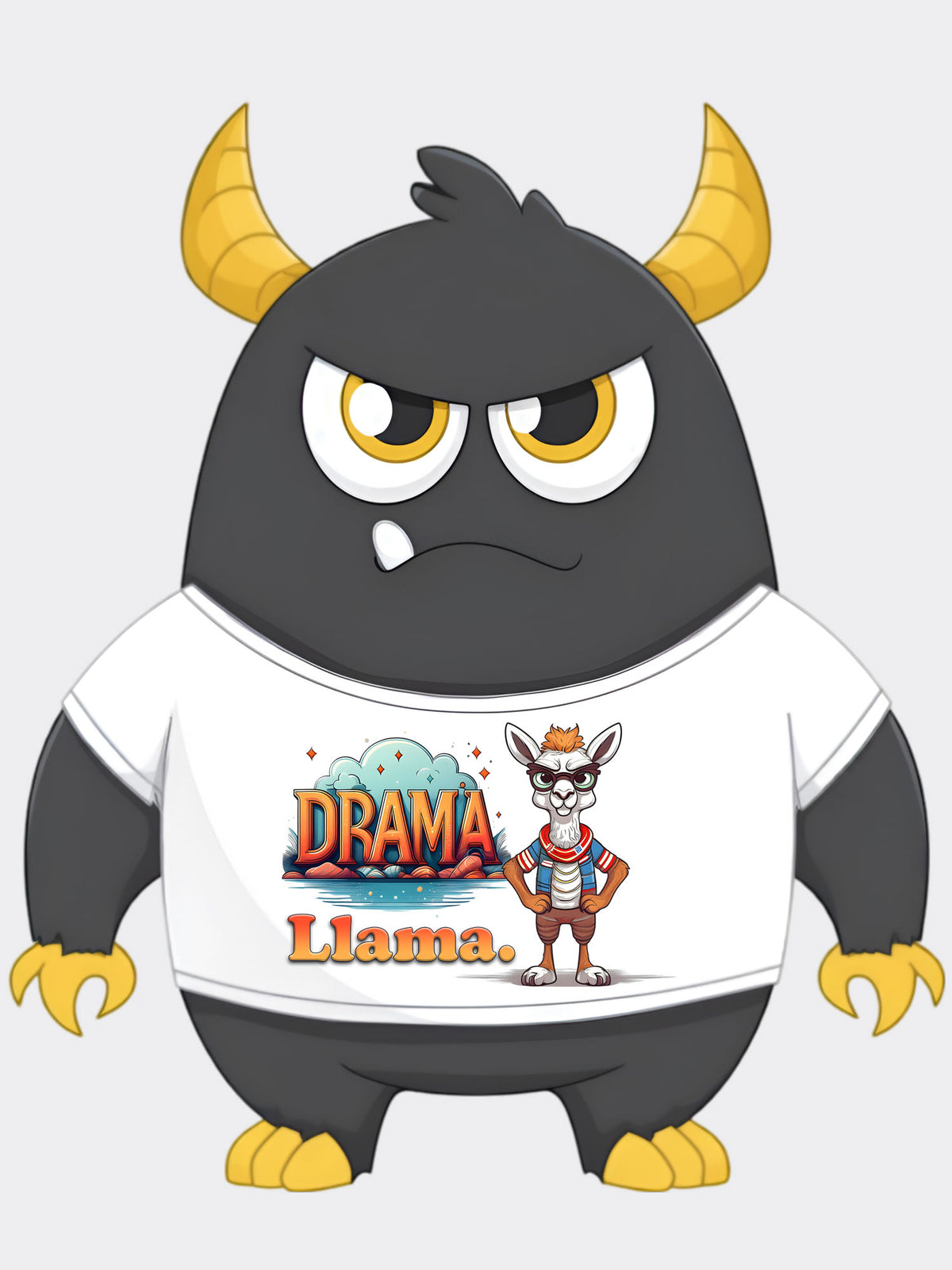 Drama Llama Classic Graphic Print Soft Lightweight Tee