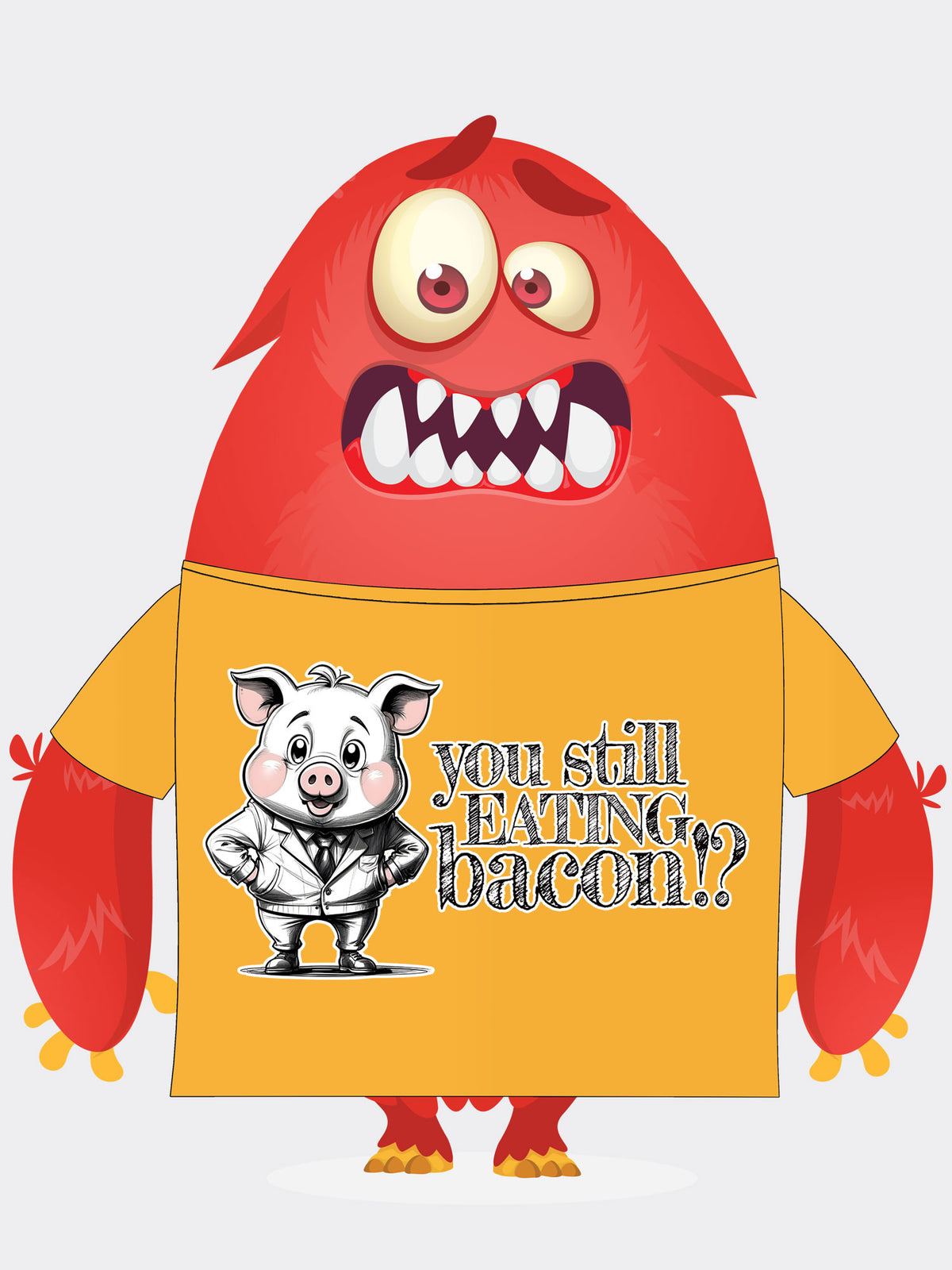 You Still Eating Bacon Classic Graphic Print Tee