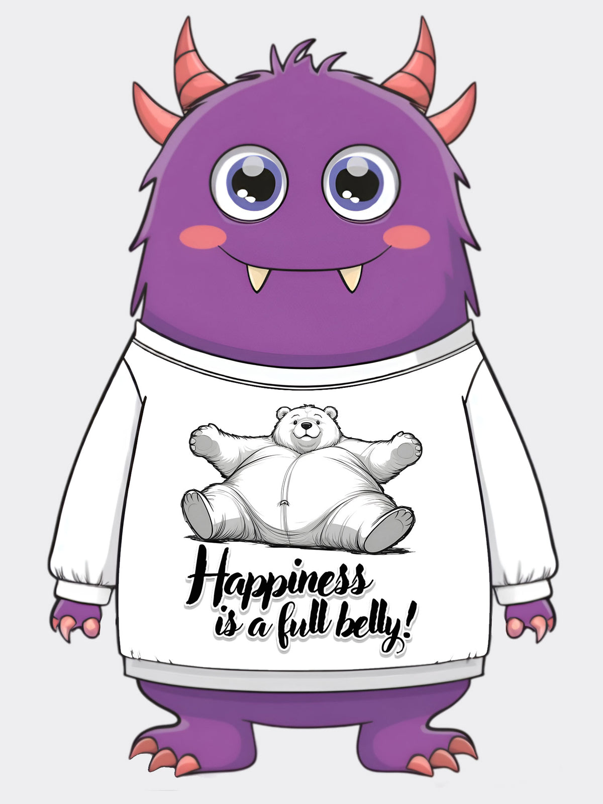 Happiness is a Full Belly Classic Cotton Long Sleeve Tee