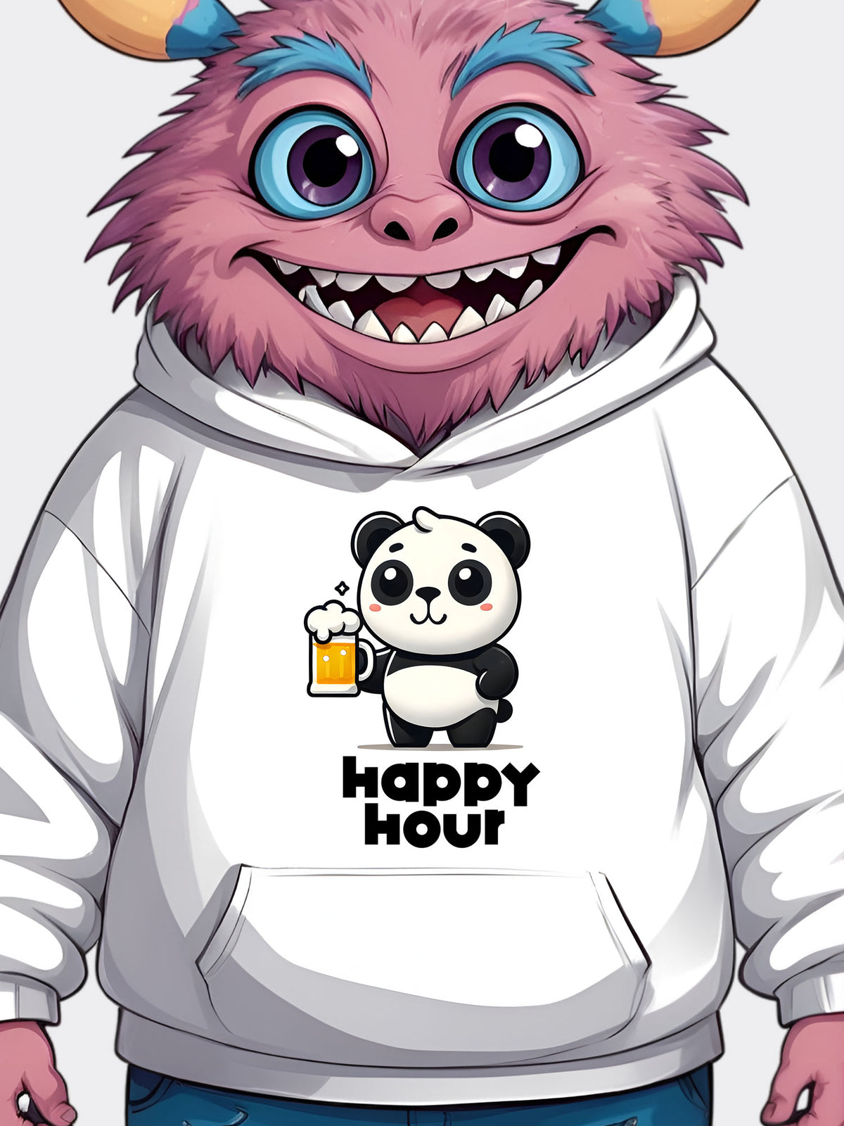 Happy Hour - Premium Blend Fleece Hoodie