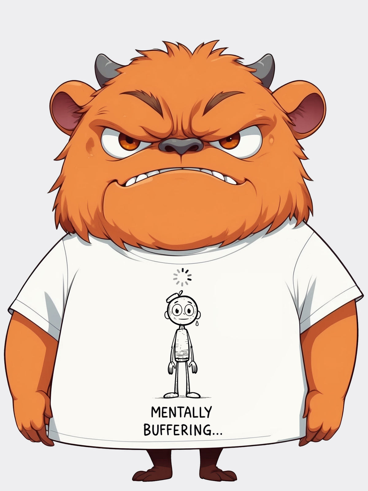 Mentally Buffering - Funny Graphic Sarcastic Introvert Tee