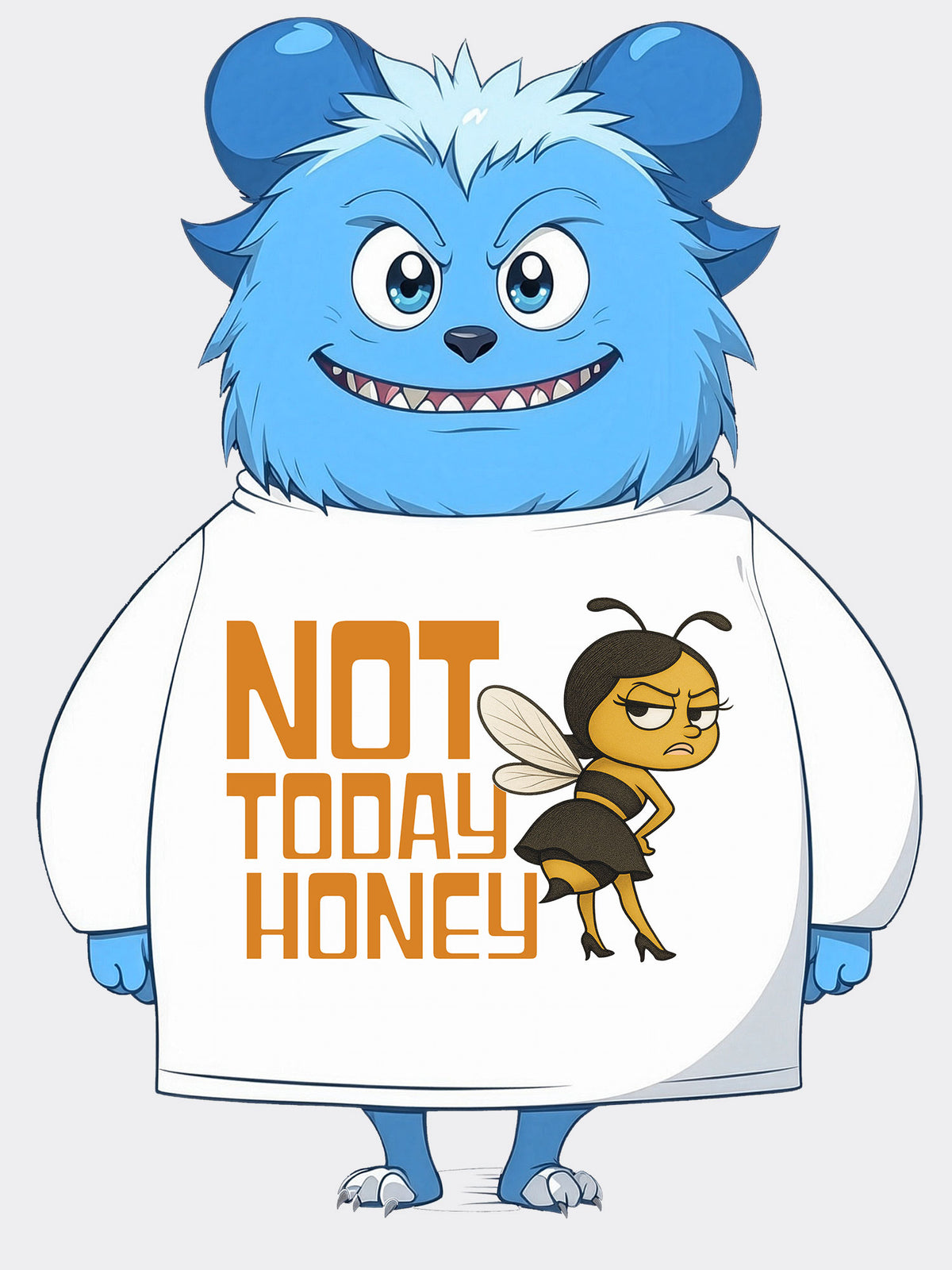 Not Today Honey – Long Sleeve Tee – Funny Sarcastic Graphic Shirt for Mood-Defending Legends