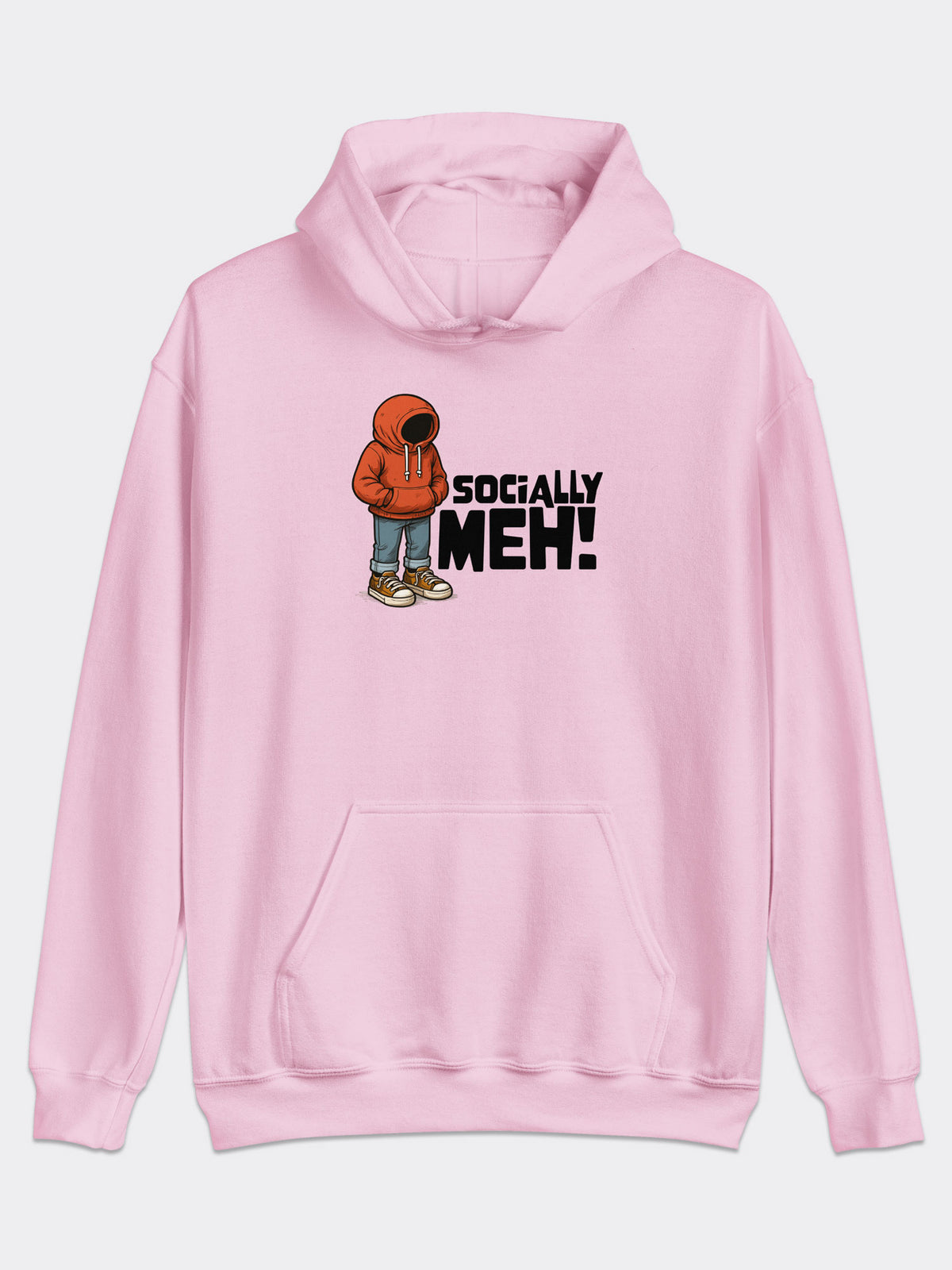 Socially Meh! – Funny Sarcastic Hoodie for the Selectively Social