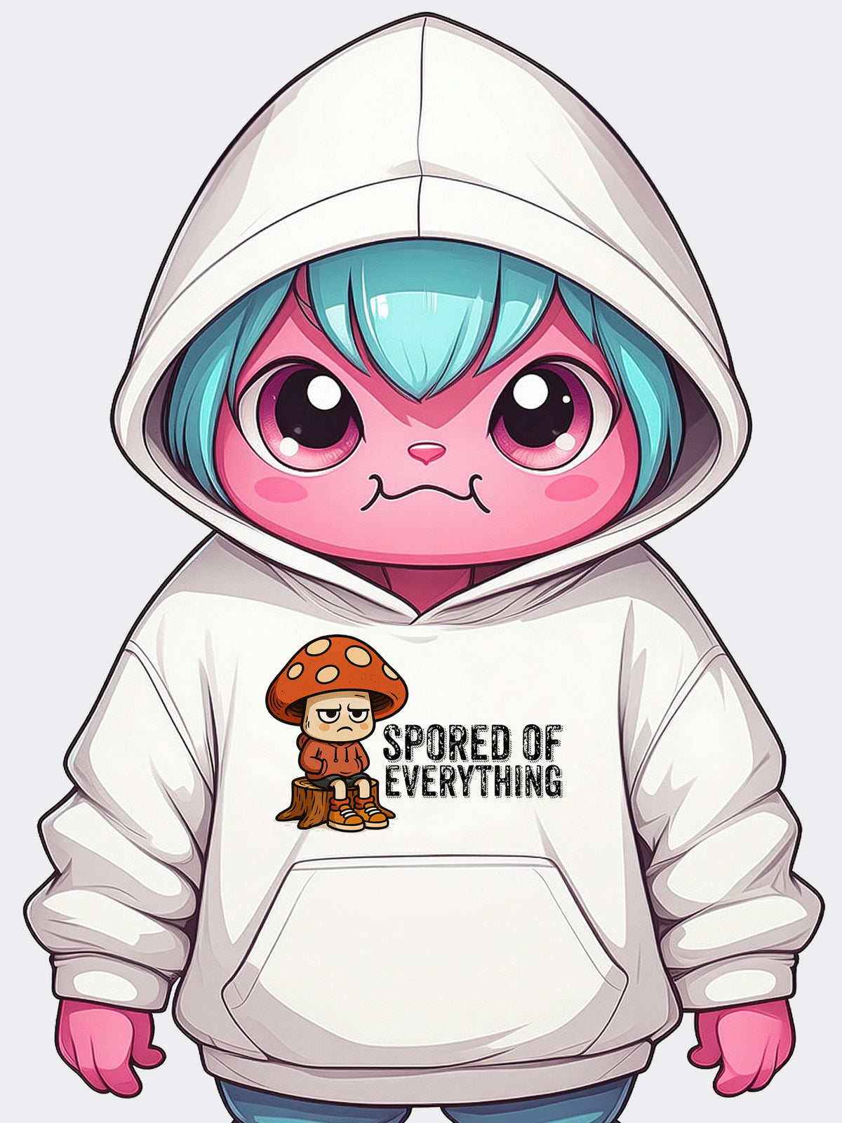 Spored of Everything – Funny, Sarcastic Hoodie for the Mentally Exhausted and Mushroom-Inspired