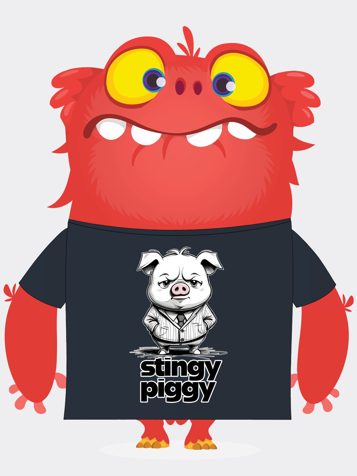 Stingy Piggy Classic Cotton Graphic Print Tee