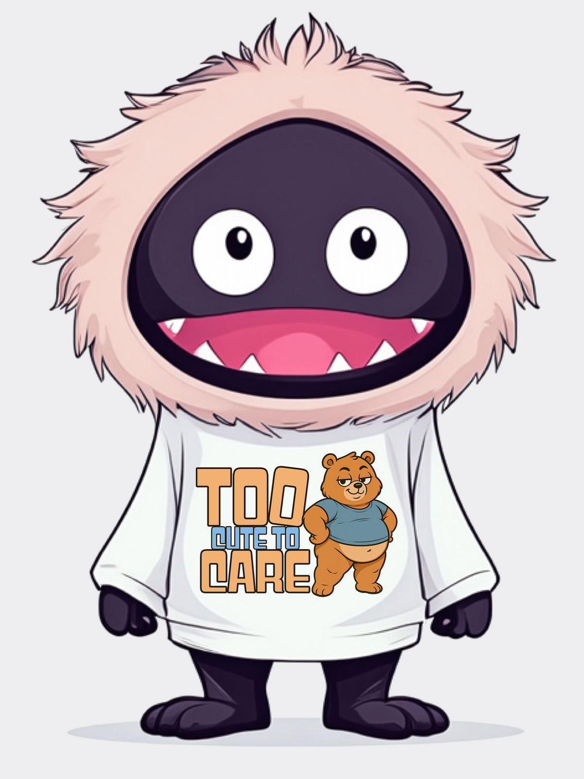 Too Cute to Care – Long Sleeve Tee – Funny & Sarcastic Cotton Shirt for Effortless Sass