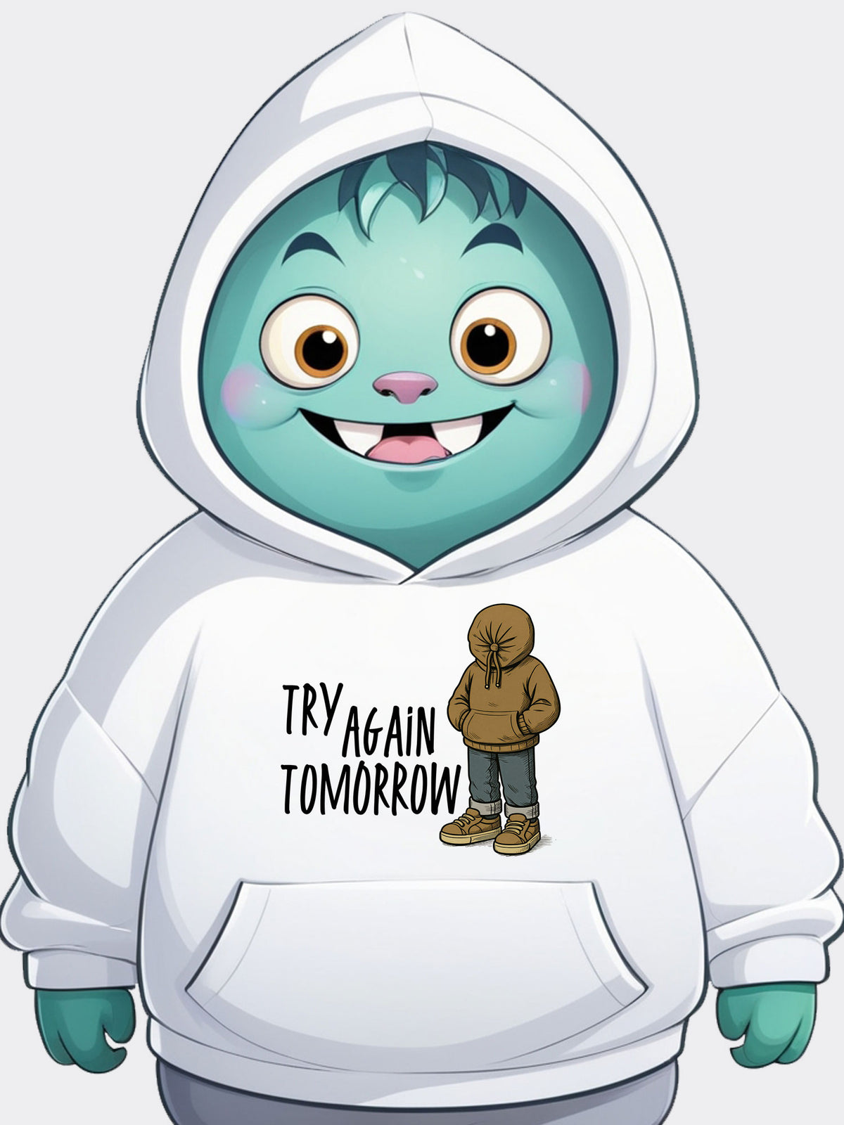 Try Again Tomorrow – Funny Lazy Day  Hoodie for Sarcastic Mood Lovers