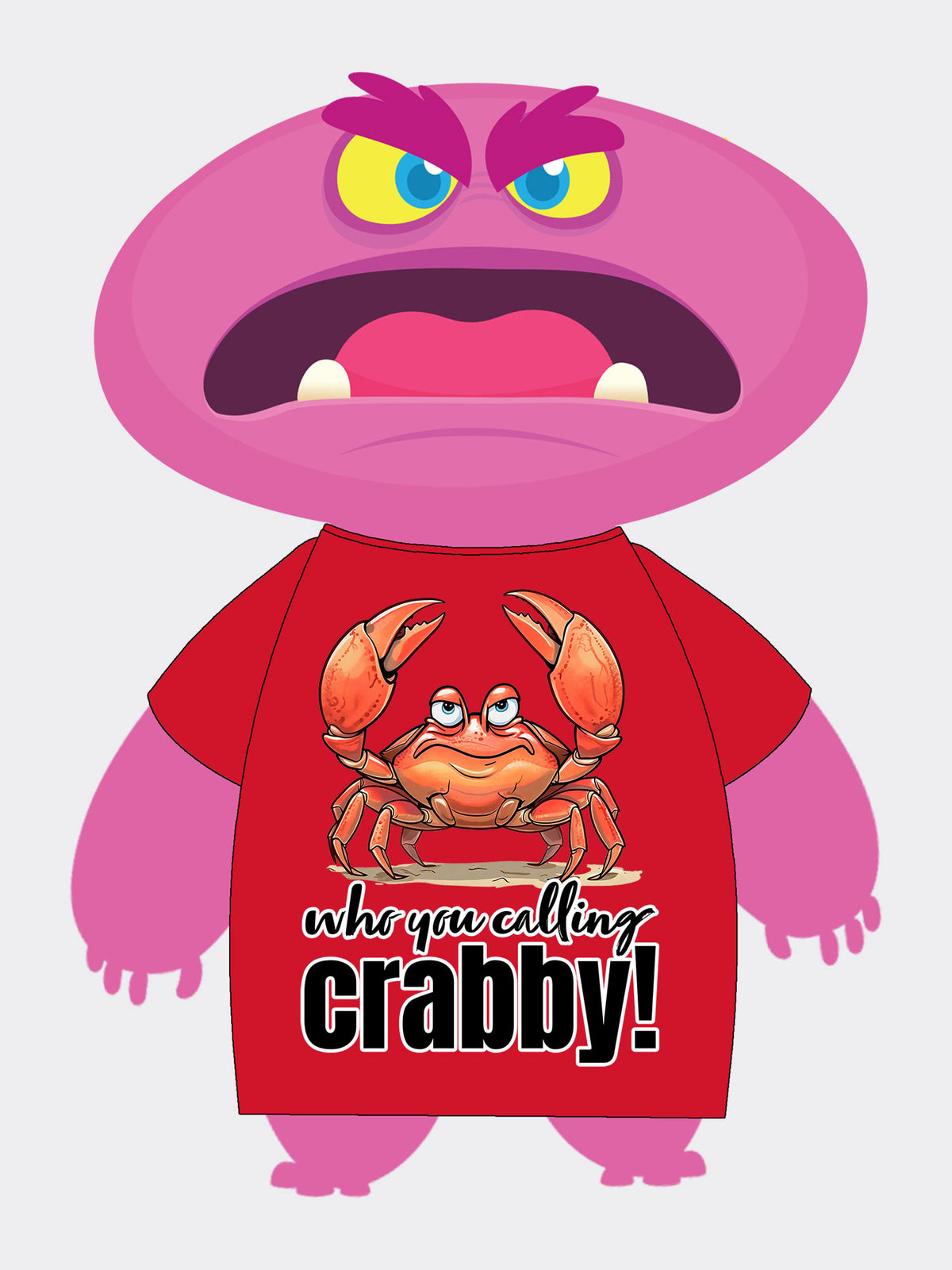 Who You Calling Crabby! Graphic Cotton Tee